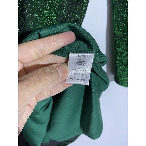 Alexia Admor Dress S Green Emerald Midi Bodycon Holiday Party Night Out Event - Picture 6 of 13